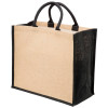 Wide Gusset Eco Jute Bags Natural Black